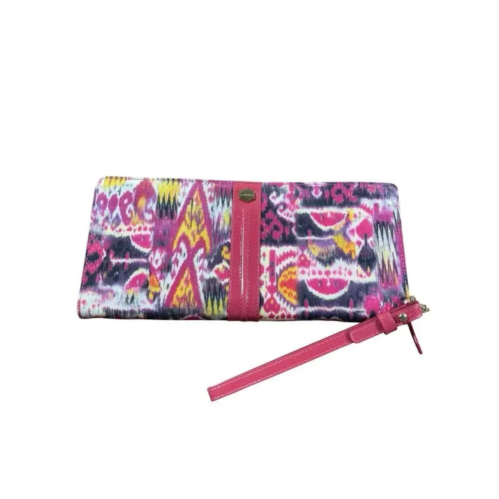 Lodis Clutch‎ Wallet Wristlet Womens Small Pink Festival Whimsical Y2K
